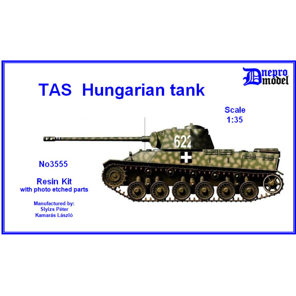 Dnepro Model DM3555 1/35 TAS Hungarian tank WWII, Resin scale model kit Model Kit Armor Model